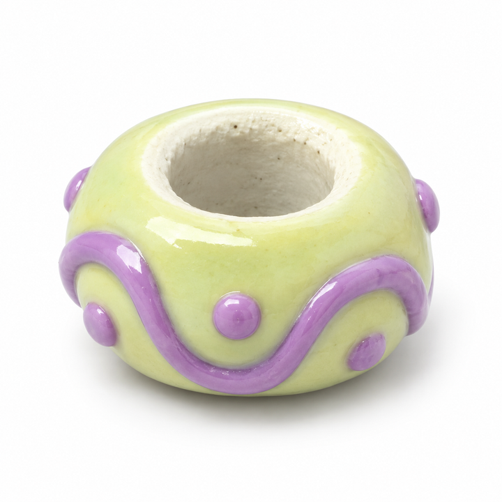 Hand Painted Spacer Donut Charm