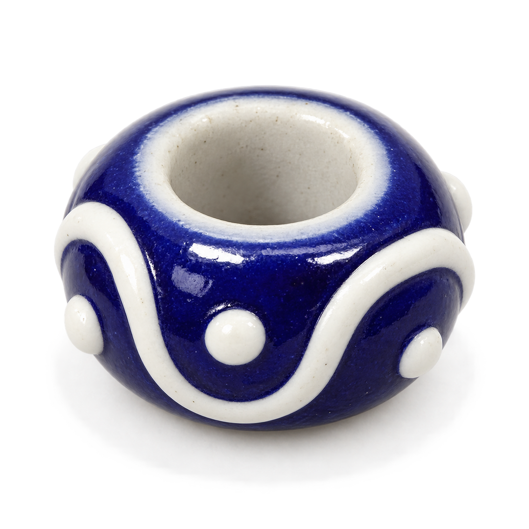 Hand Painted Spacer Donut Charm