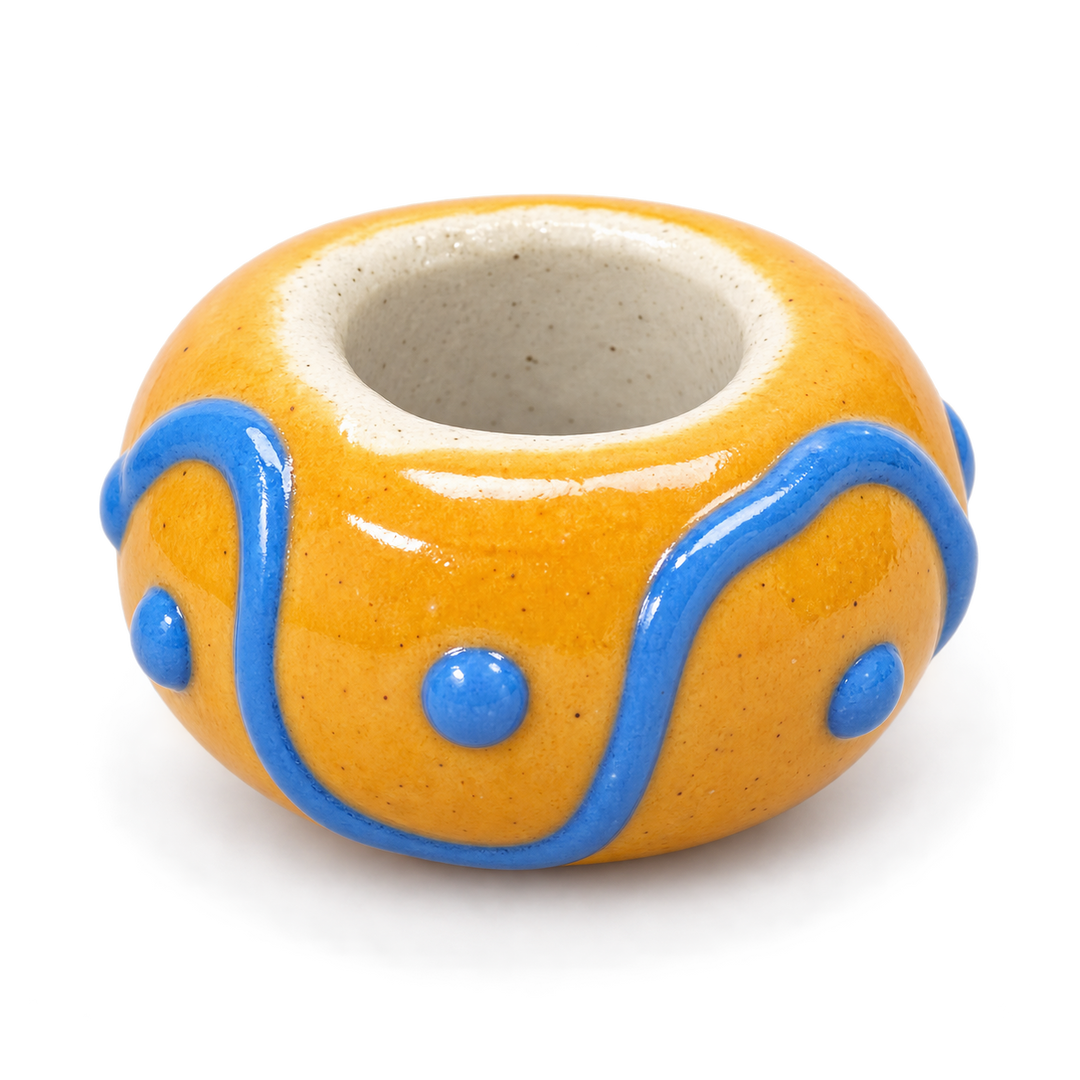 Hand Painted Spacer Donut Charm
