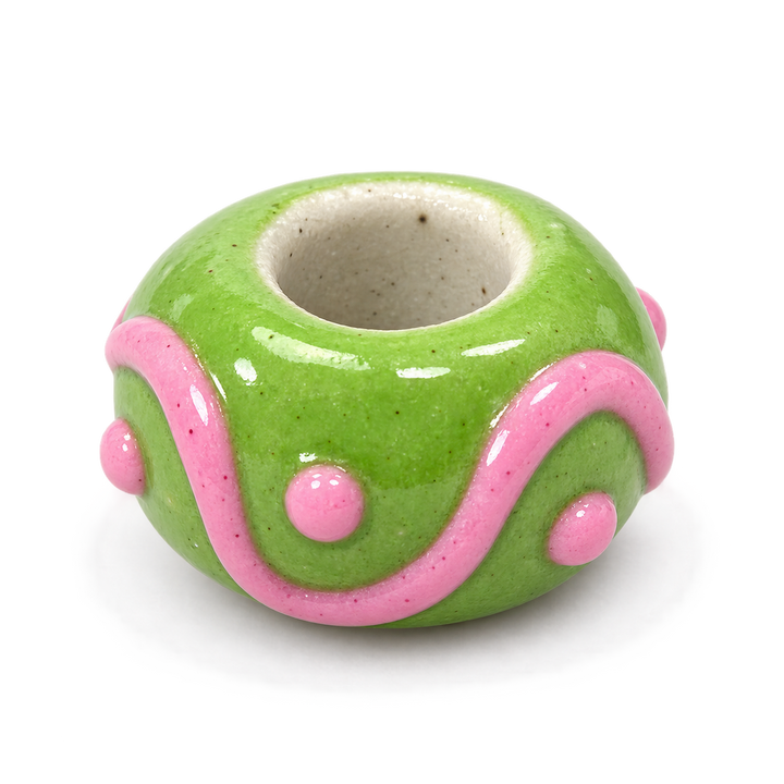 Hand Painted Spacer Donut Charm