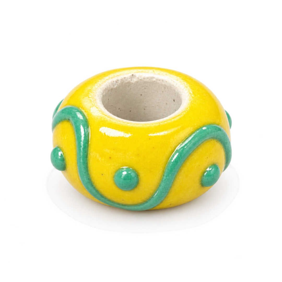 Hand Painted Spacer Donut Charm