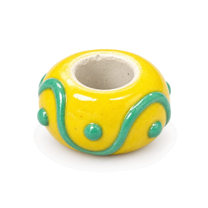 Hand Painted Spacer Donut Charm