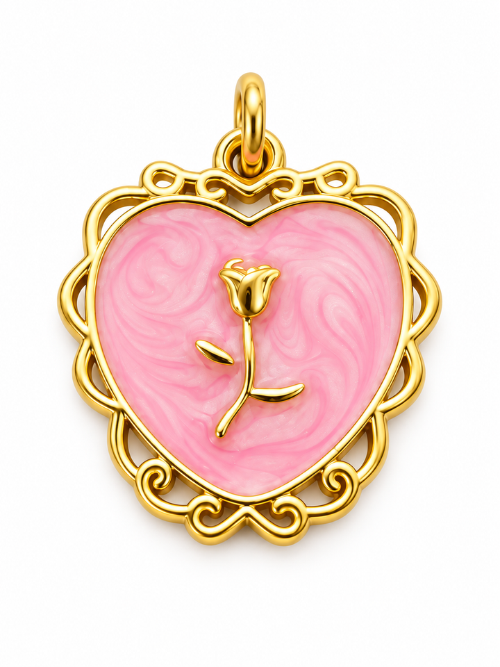 Rose Heart Pendant