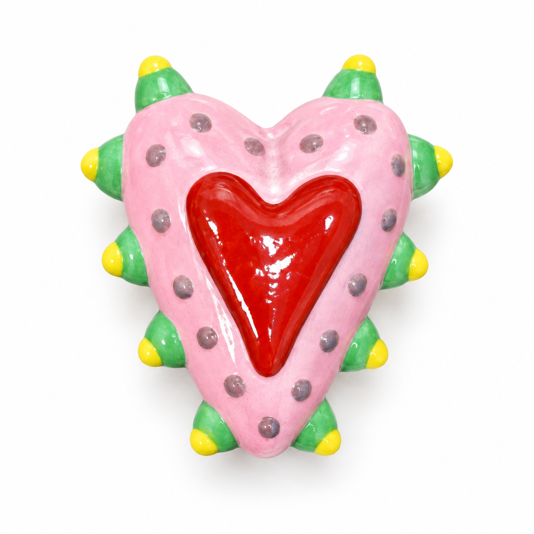 Hand Painted Heart Spacer