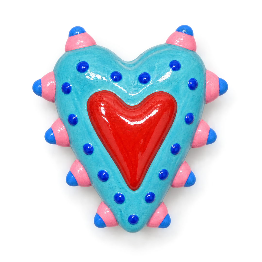 Hand Painted Heart Spacer