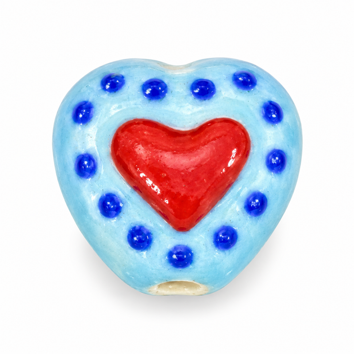 Hand Painted Heart Spacer