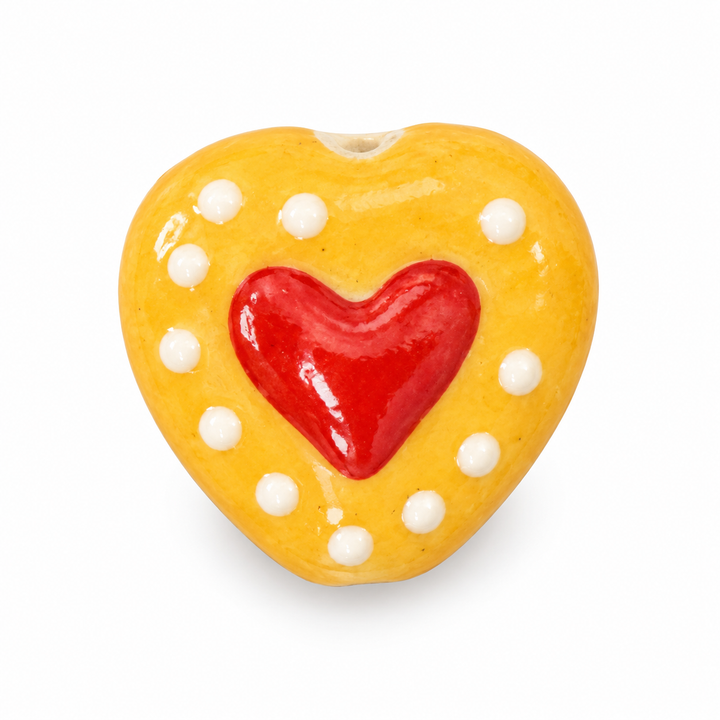 Hand Painted Heart Spacer