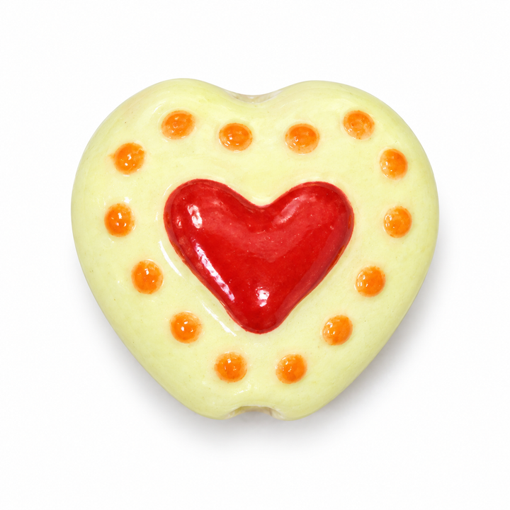 Hand Painted Heart Spacer