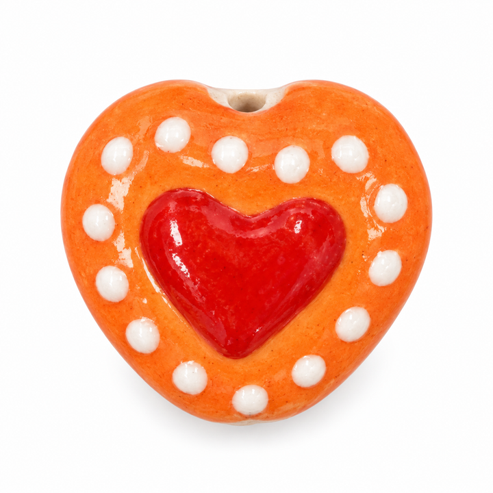 Hand Painted Heart Spacer