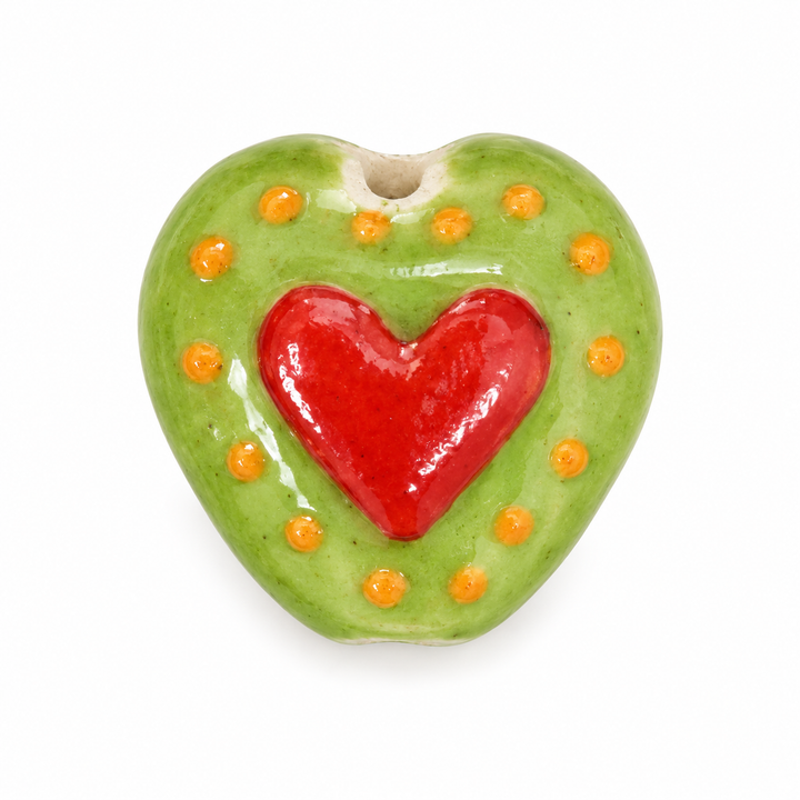 Hand Painted Heart Spacer