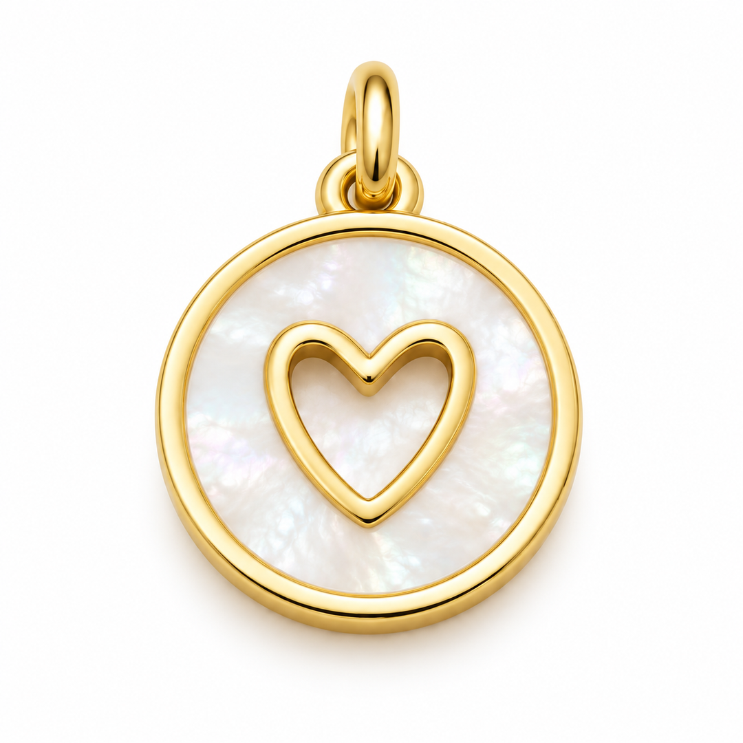 Mother of Pearl Heart Pendant