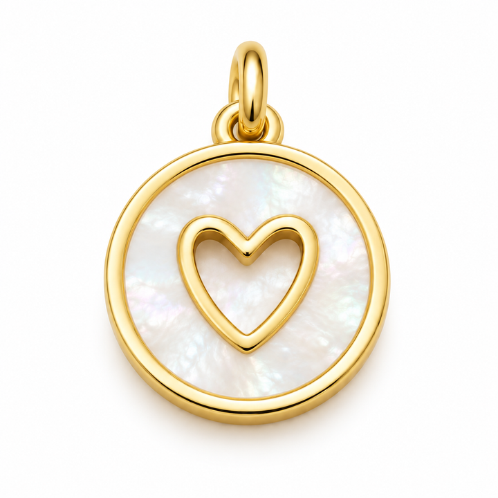 Mother of Pearl Heart Pendant