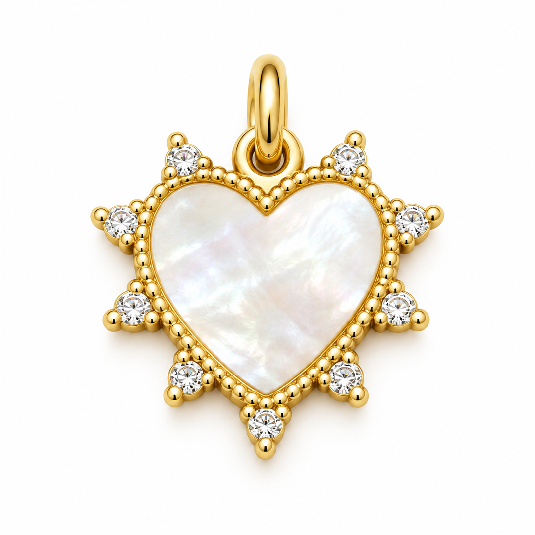Mother of Pearl Heart Pendant