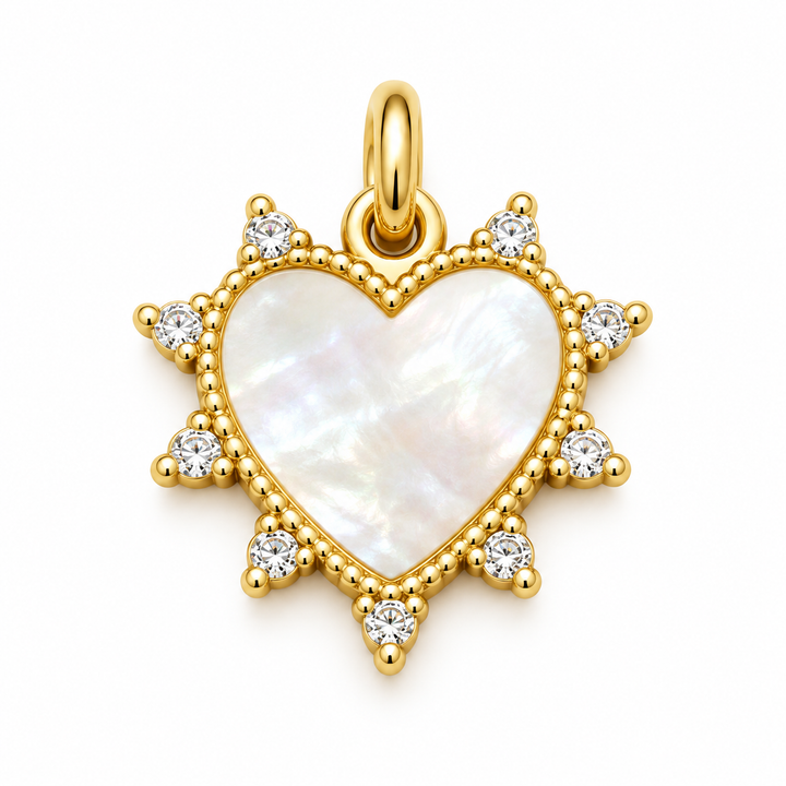Mother of Pearl Heart Pendant