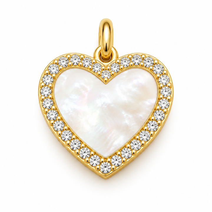 Mother of Pearl Heart Pendant