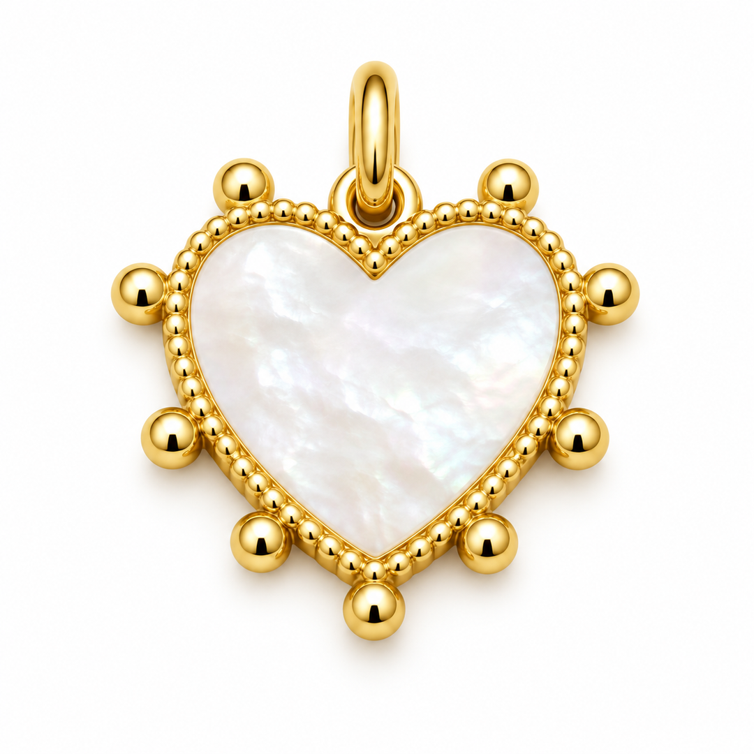 Mother of Pearl Heart Pendant