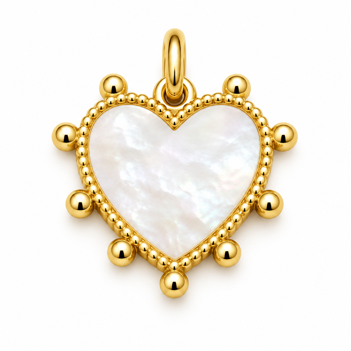 Mother of Pearl Heart Pendant