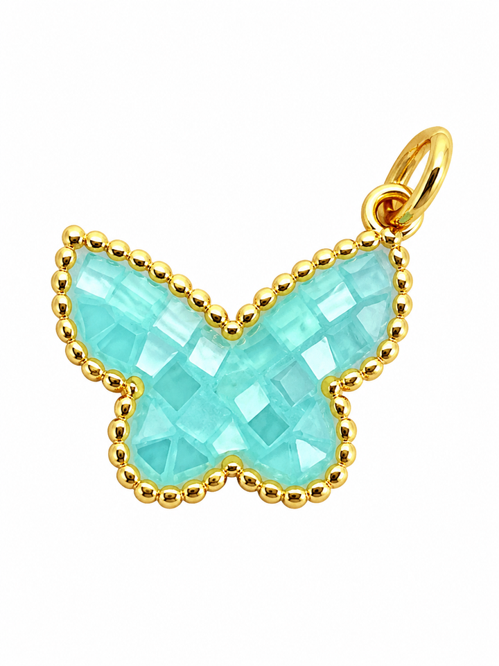 Resin and Mother of Pearl Pendant Butterfly