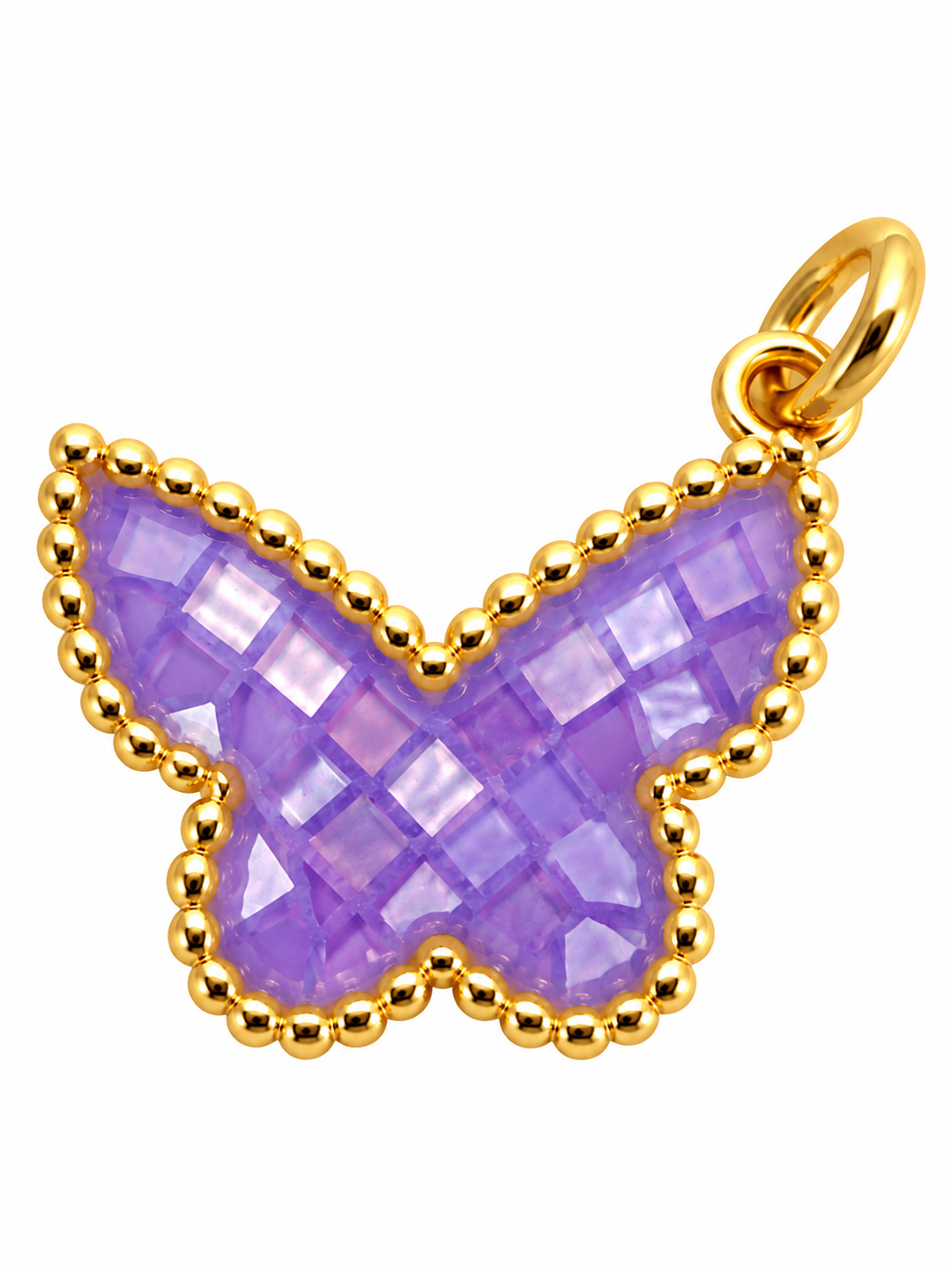 Resin and Mother of Pearl Pendant Butterfly