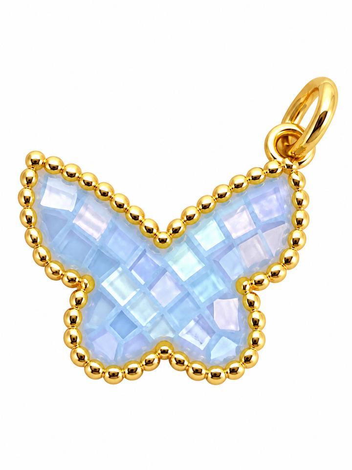 Resin and Mother of Pearl Pendant Butterfly