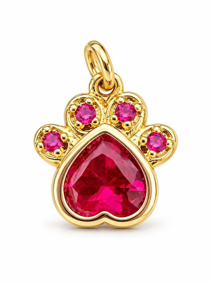 Crystal Paw Charm