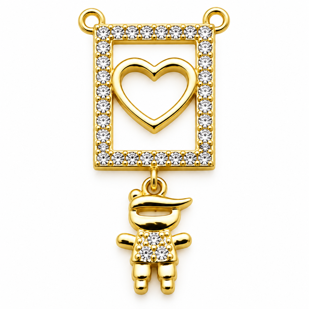 Square Heart Kid Pendant