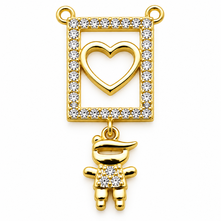 Square Heart Kid Pendant