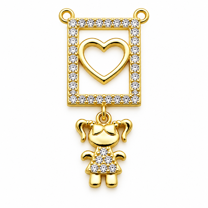Square Heart Kid Pendant