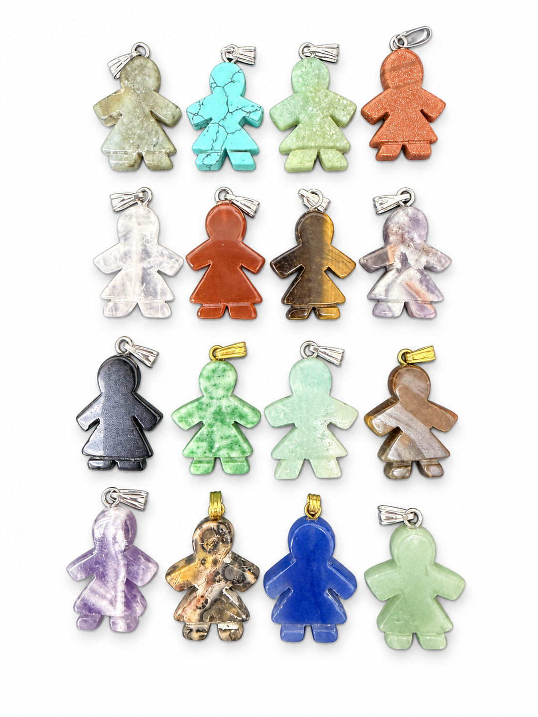 Boy/Girl Stone Pendants RANDOM PIECE