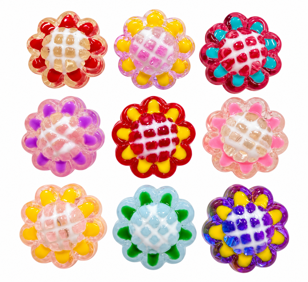 Hand Painted Flower Spacer