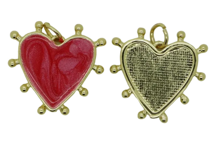 Resin/Enamel Heart Pendant