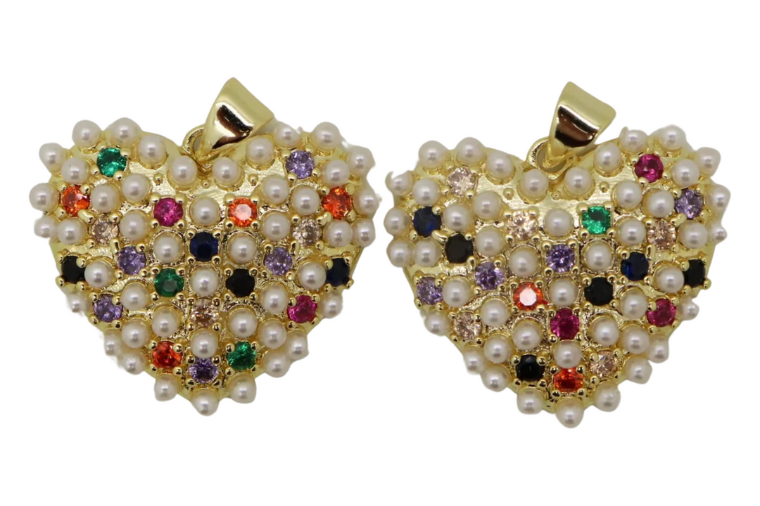 Pearl/Pave Heart