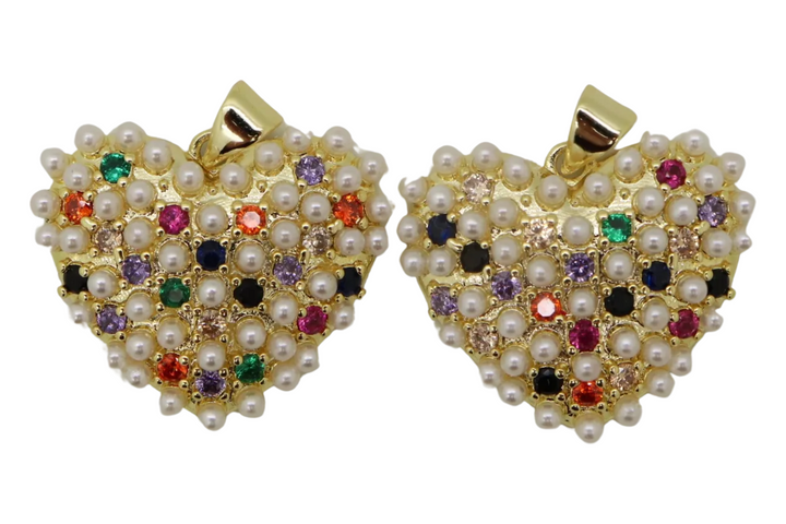 Pearl/Pave Heart
