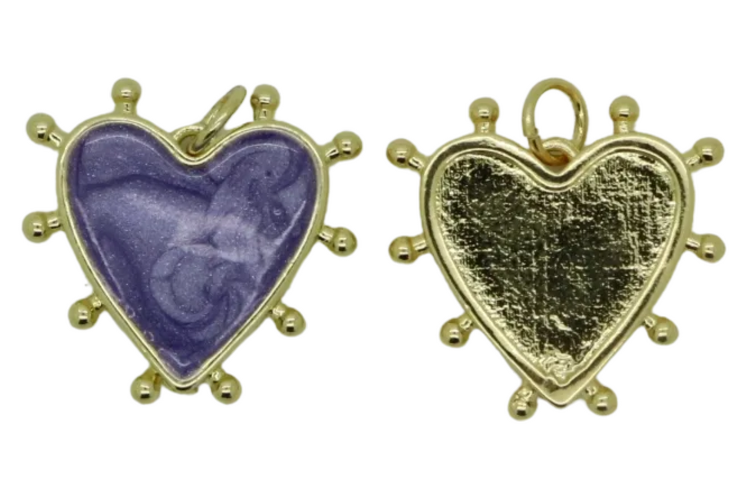 Resin/Enamel Heart Pendant