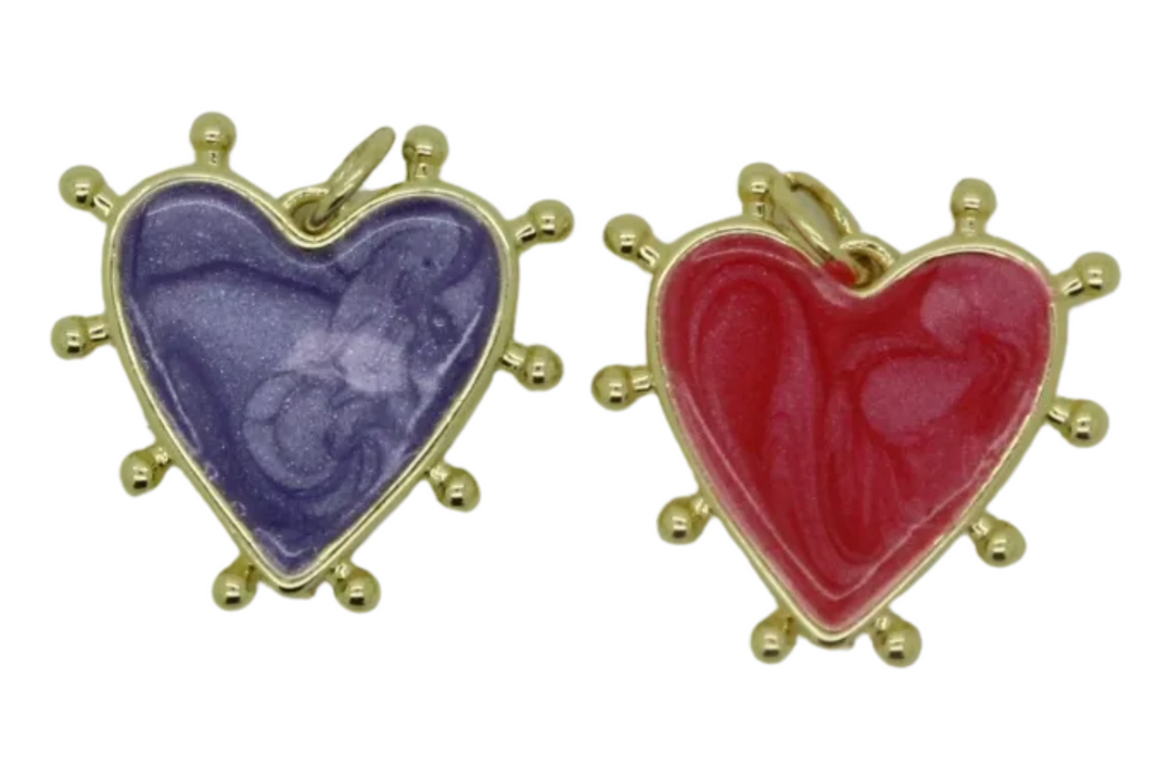 Resin/Enamel Heart Pendant