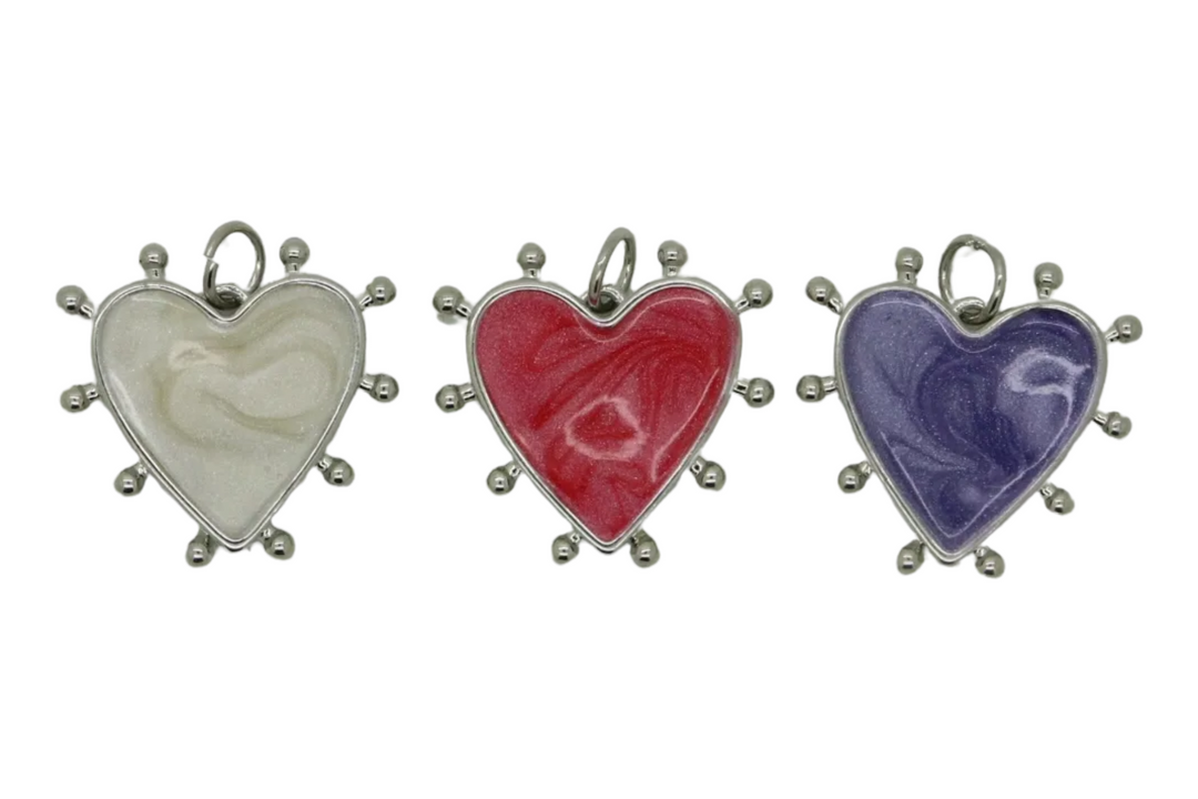 Resin/Enamel Heart Pendant