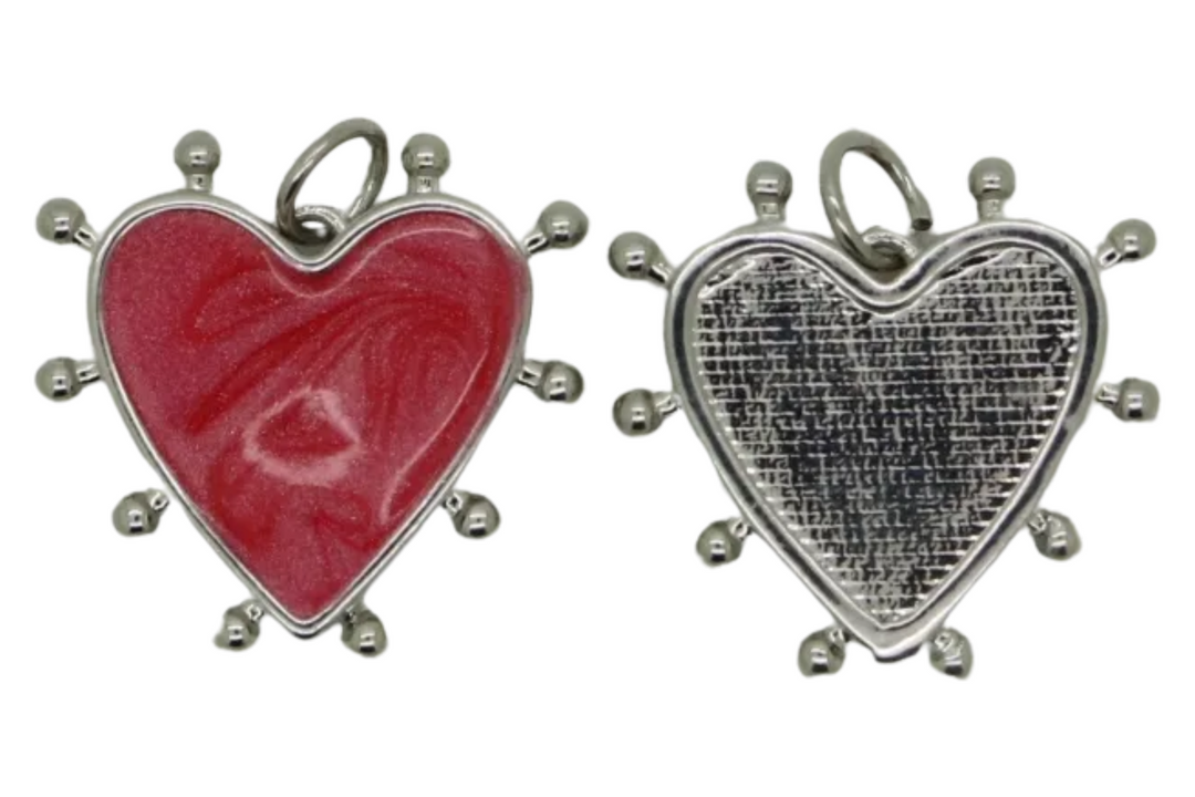 Resin/Enamel Heart Pendant