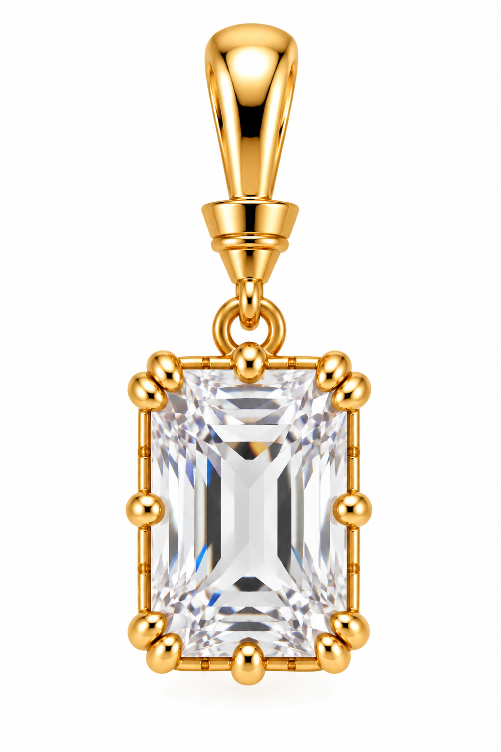 Rectangular Crystal Pendant