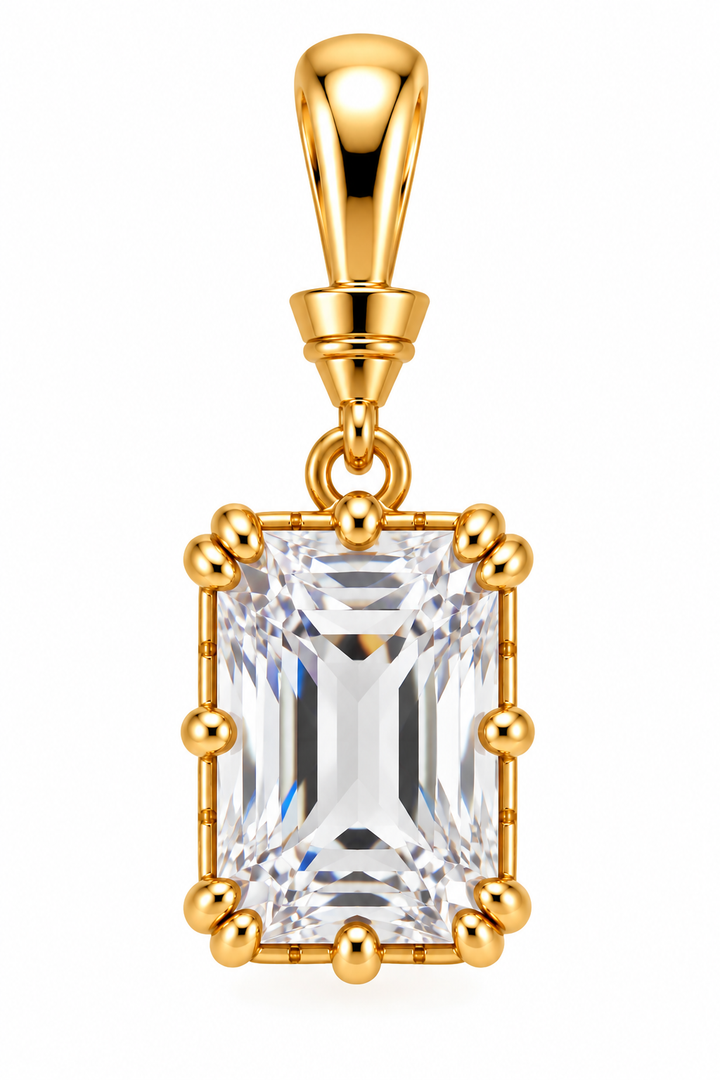 Rectangular Crystal Pendant