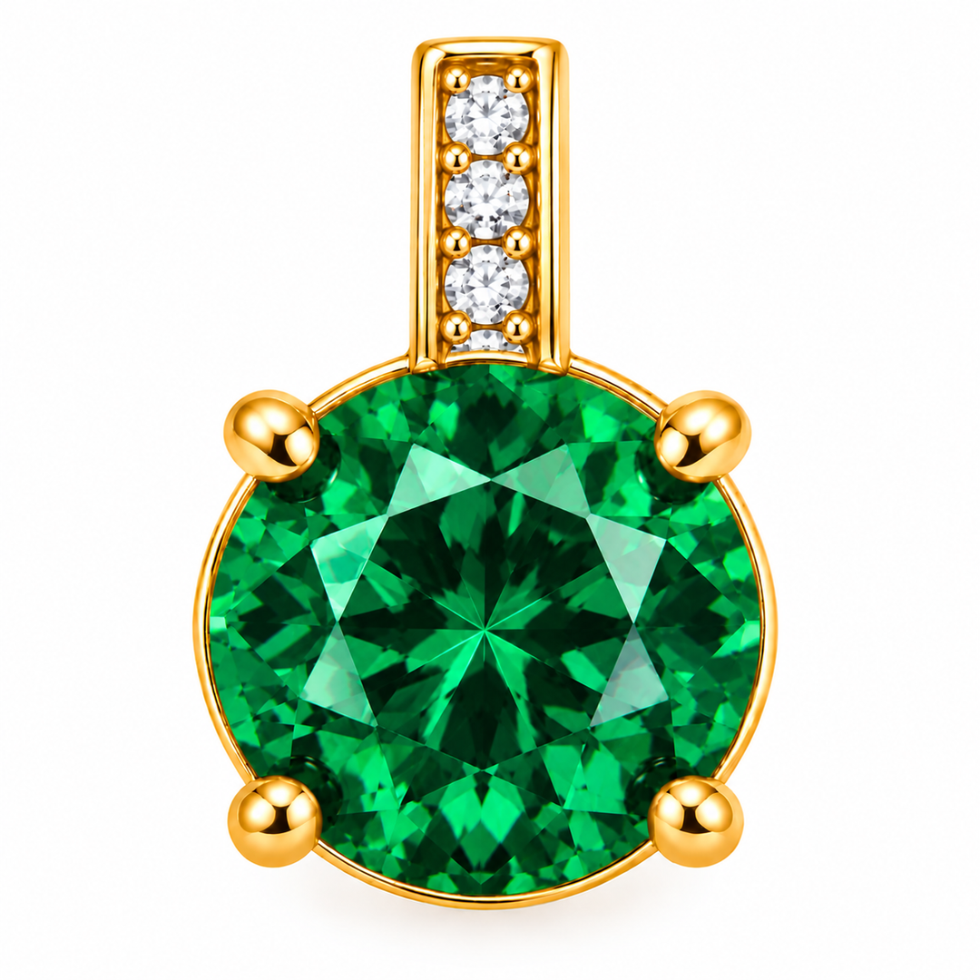 Crystal Round Charm