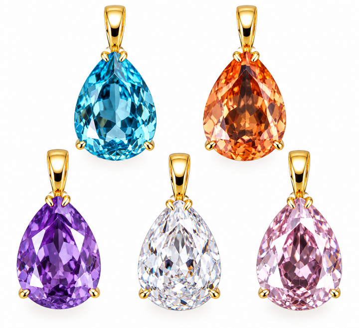 Large Tear Drop Crystal Pendant
