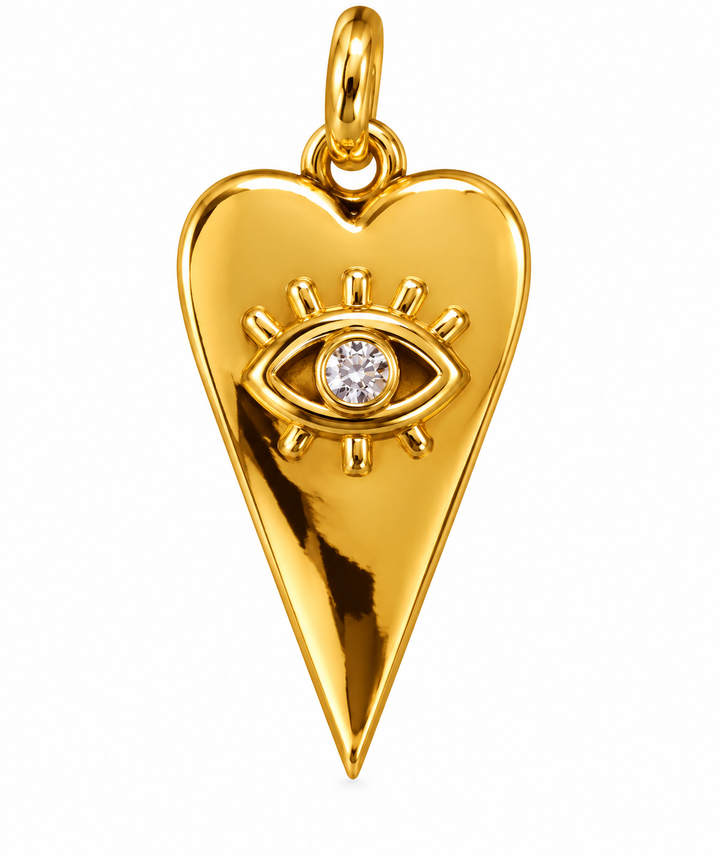 Evil Eye Heart Pendant