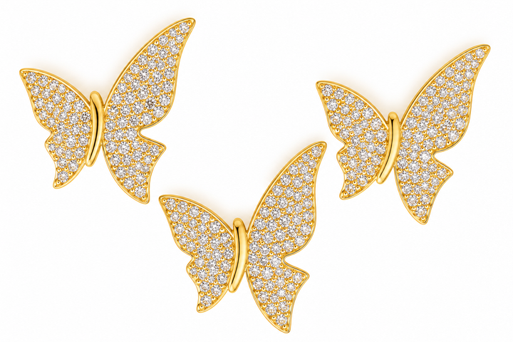 Micro Pave Butterfly Pendant