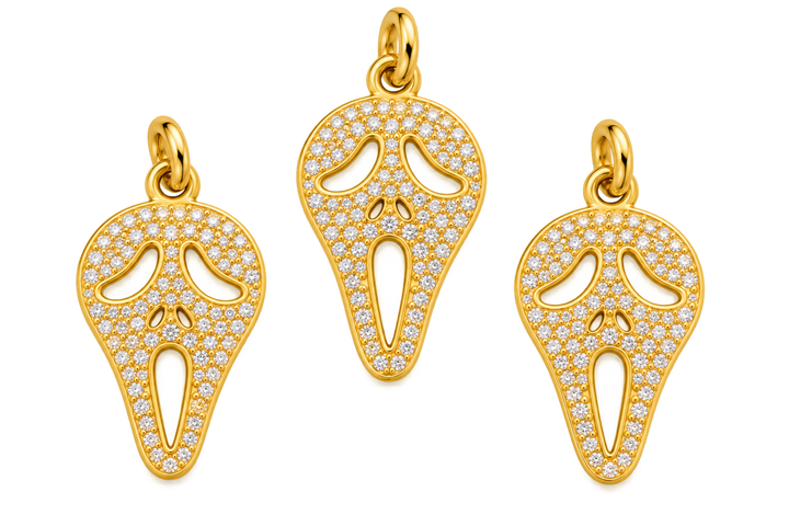Ghost Face  Micro Pave Charm