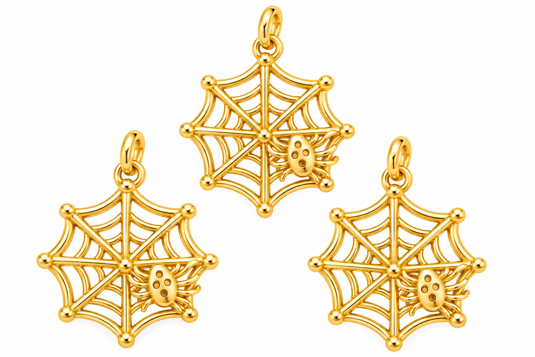Small Spider Web Charm