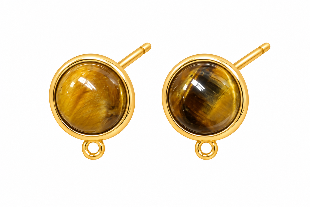 Tiger's Eye Earring Base