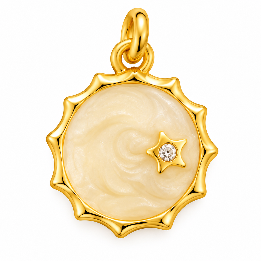 Enamel Sun Charm