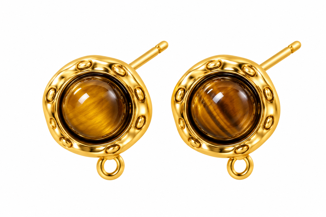 Tiger's Eye Earring Base