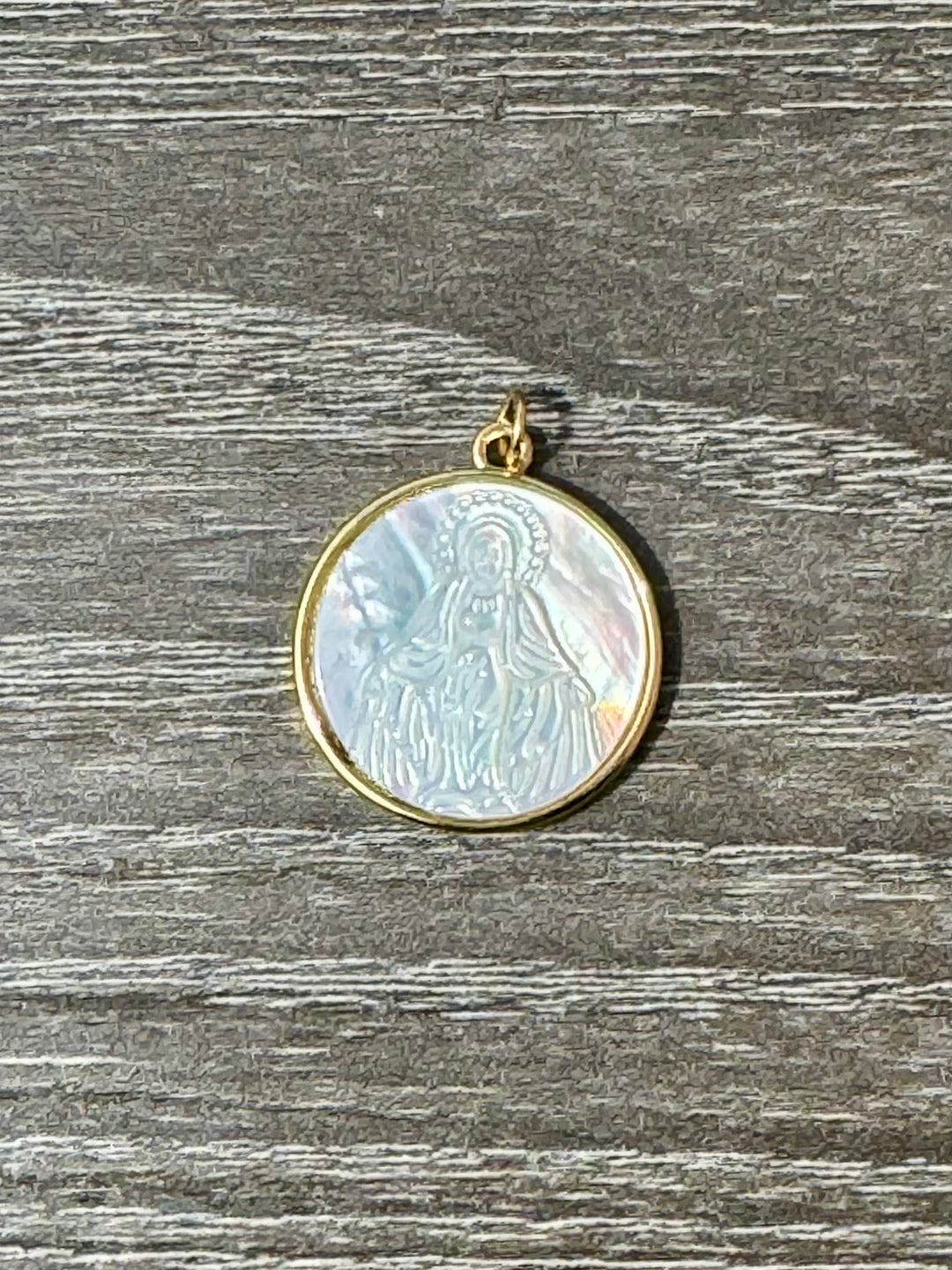 Religious Mother of Pearl Pendant