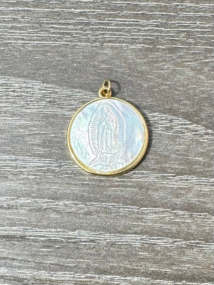 Religious Mother of Pearl Pendant